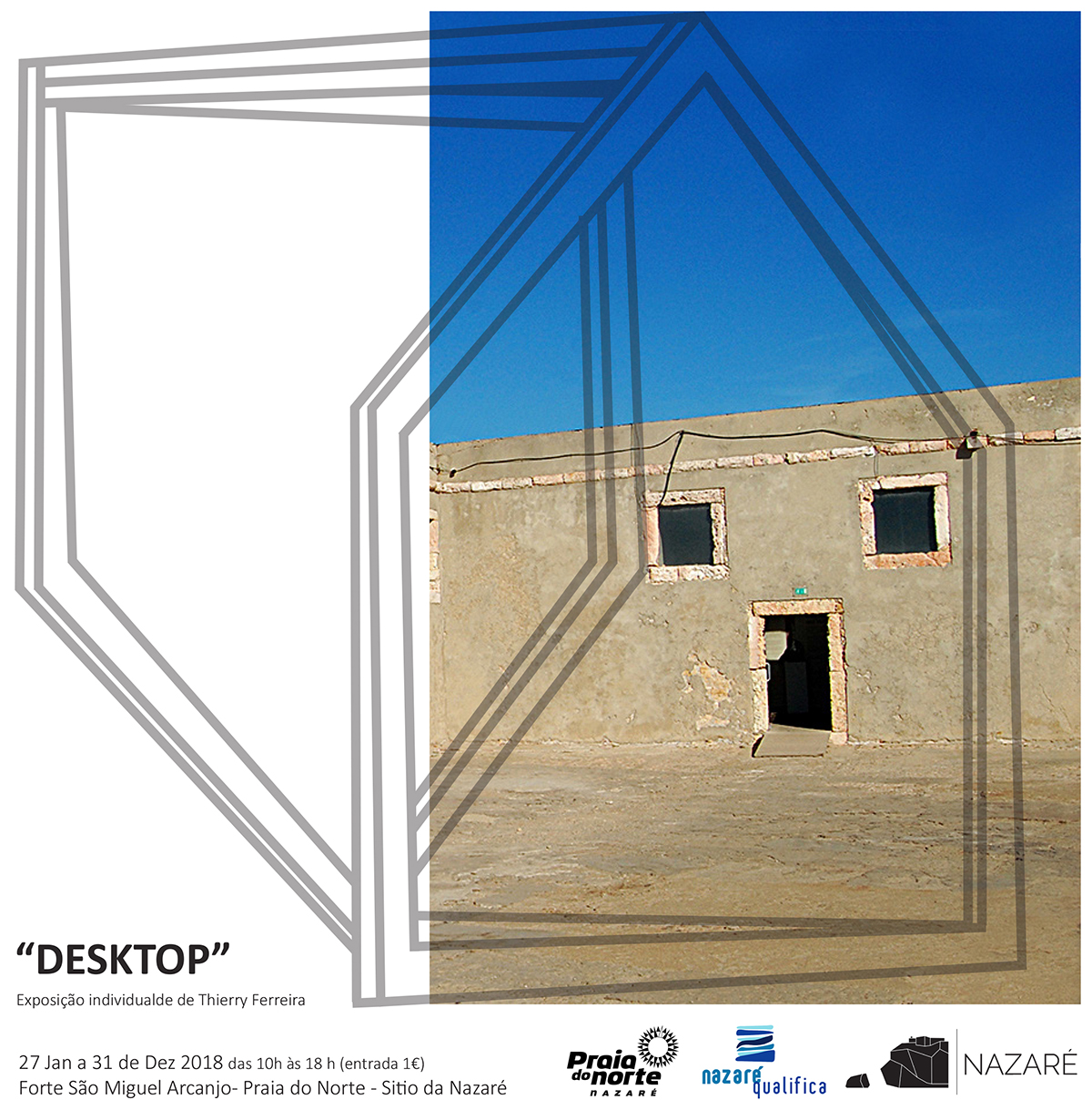 “DESKTOP - Apresenta um conjunto de maquetas, prototipo, esculturas e objectos da série “Habitar o mundo”. A exposição está patente até dia 31 de dezembro de 2018 EN "DESKTOP - Presents a set of models, prototypes, sculptures and objects from the series" To inhabit the world ". The exhibition is open until December 31, 2018