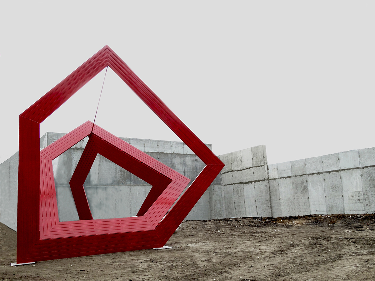 CUBIC FairyTale #51022020- 2016, Penza,, Russia, Steel, 500 x 550 x 450 cm, drawing, Project, sculpture, model, public sculpture, public art, architecture, contemporary art, art, Thierry Ferreira, design, installation, sitespecific, photography, video, Landart